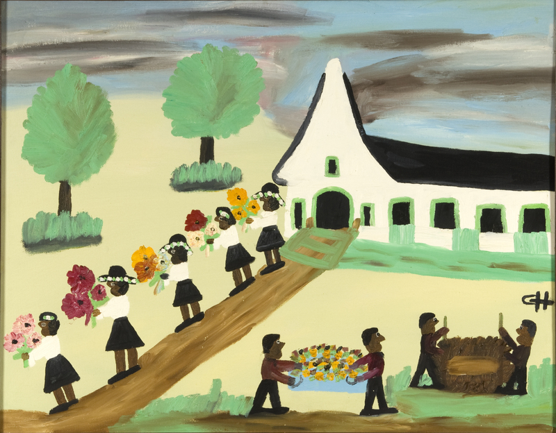 A Funeral Procession Clementine Hunter ( 1886/1887 – 1988) Oil on board, 1950